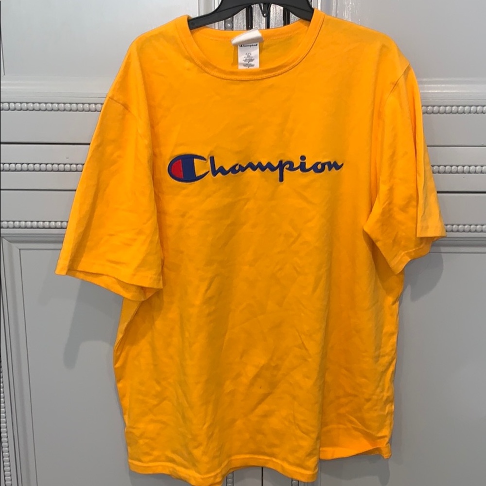 Men’s champion yellow shirt